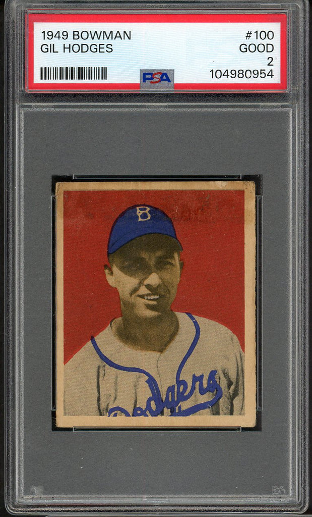 1949 Bowman Baseball #100 Gil Hodges Dodgers PSA 2 GD 544757