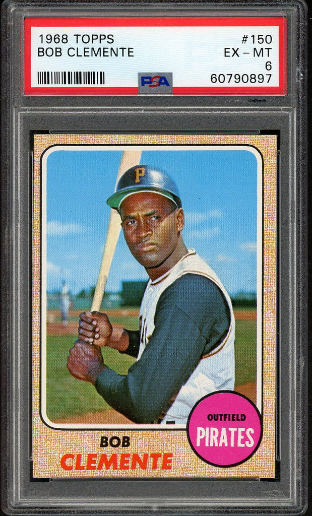 1968 Topps Baseball #150 Roberto Clemente Pirates PSA 6 EX-MT 544758