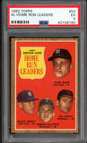 1962 Topps Baseball #053 A.L. Home Run Leaders Mickey Mantle PSA 5 EX 544759