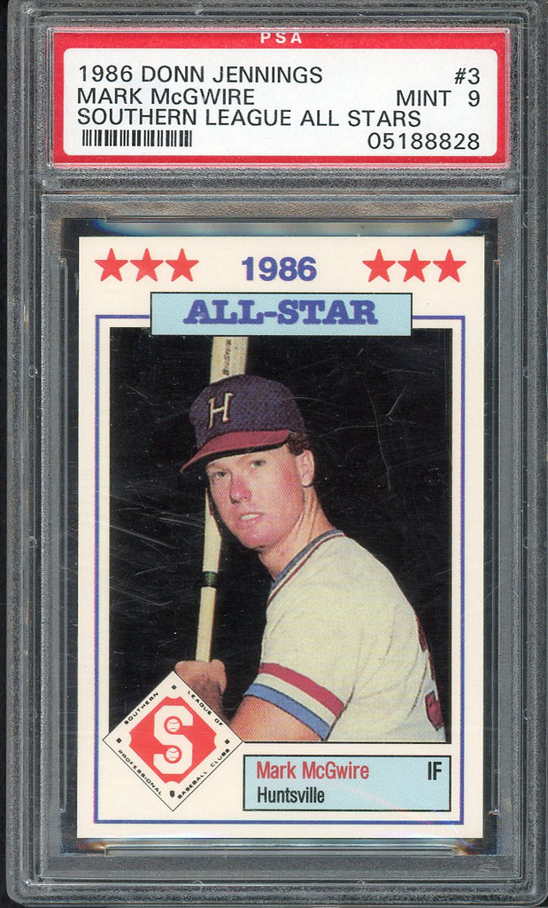 1986 Donn Jennings Southern A.S. #003 Mark McGwire Stars PSA 9 MINT 544760