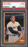 1962 Topps Baseball #300 Willie Mays Giants PSA 4 VG-EX 544765