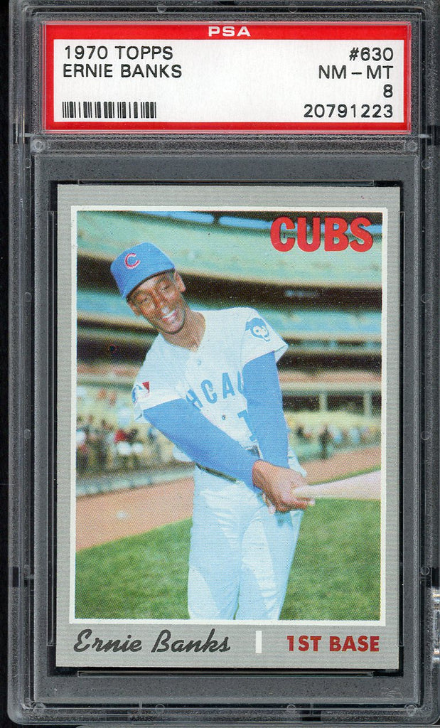 1970 Topps Baseball #630 Ernie Banks Cubs PSA 8 NM/MT 544768