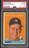 1958 Topps Baseball #142 Enos Slaughter Yankees PSA 6 EX-MT 544769
