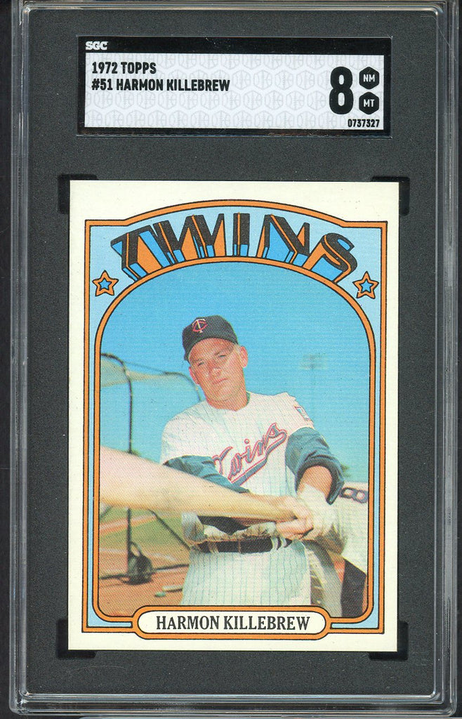 1972 Topps Baseball #051 Harmon Killebrew Twins SGC 8 NM/MT 544781
