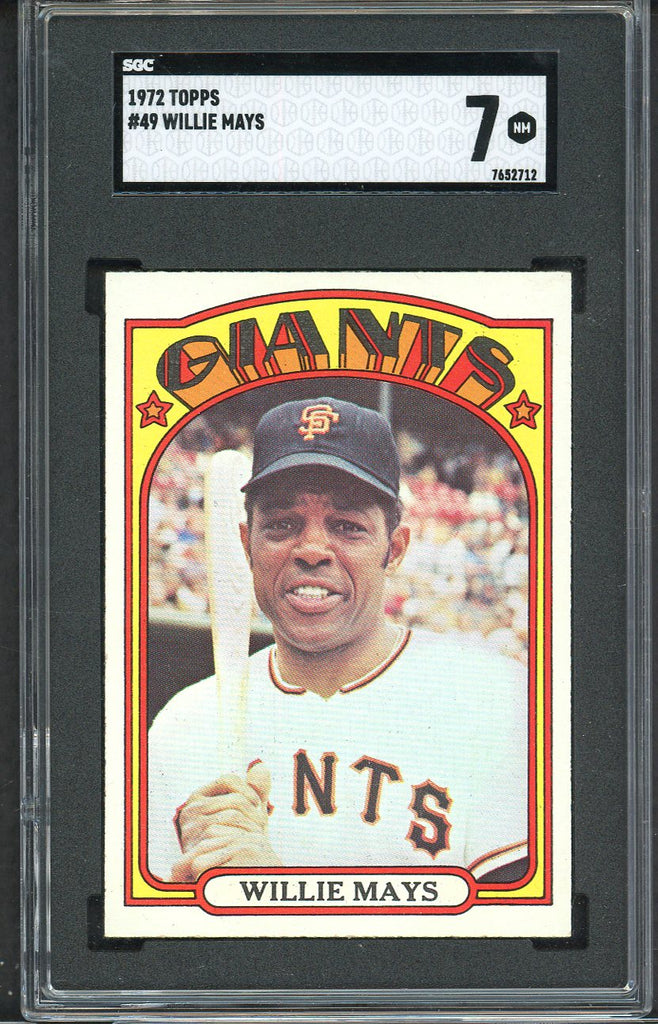 1972 Topps Baseball #049 Willie Mays Giants SGC 7 NM 544782
