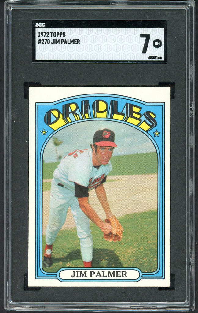 1972 Topps Baseball #270 Jim Palmer Orioles SGC 7 NM 544787