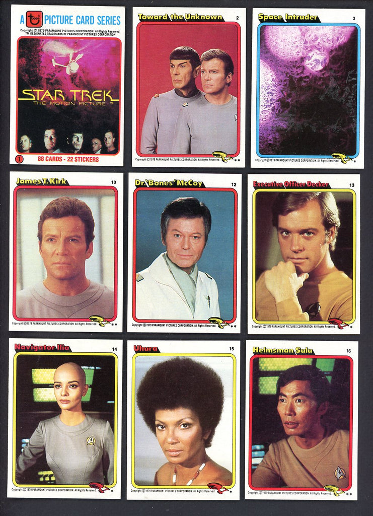 1979 Topps Star Trek The Motion Picture Complete Set 544833