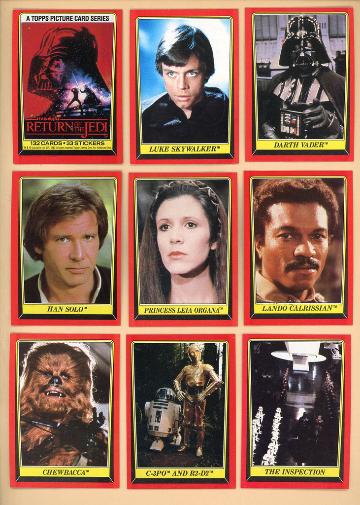 1983 Topps Return Of The Jedi Complete Set 544848
