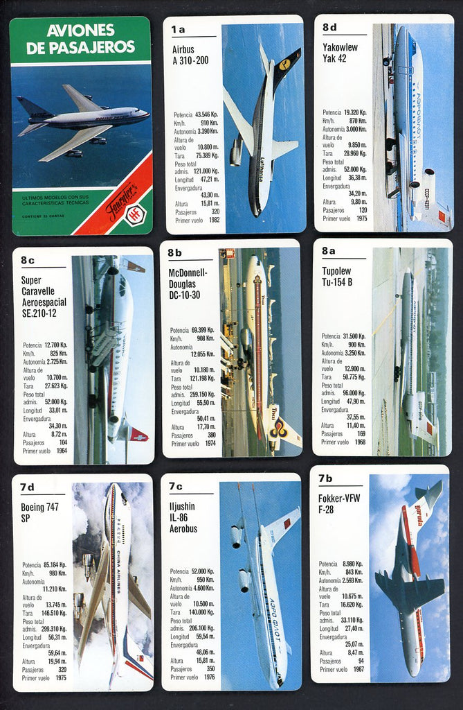 1986 Fournier Airplanes Complete Set 544861