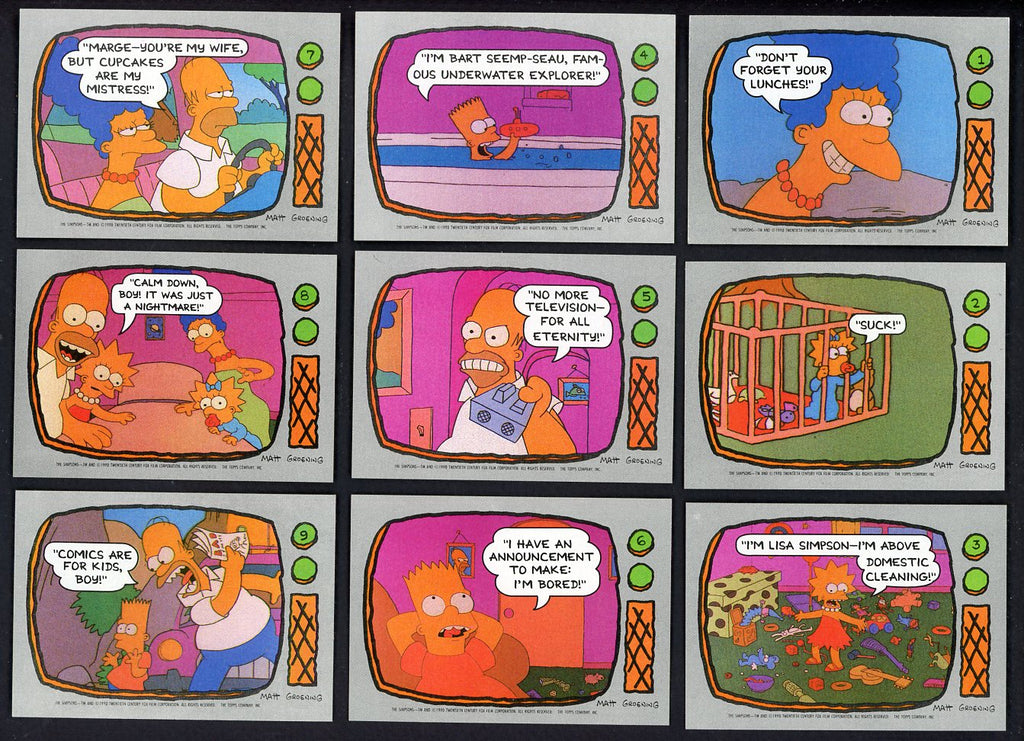 1990 Topps The Simpsons Complete Set 544884