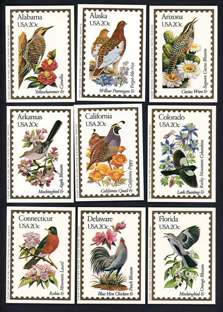 1991 Virginia Hobby Birds And Flowers Complete Set 544894