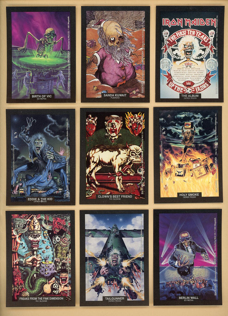 1991 Brockum Rock Cards Art Stickers Complete Set 544914