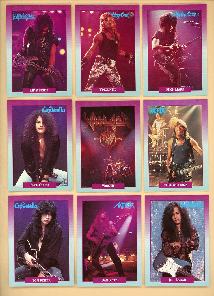 1991 Brockum Rock Cards Complete Set 544915