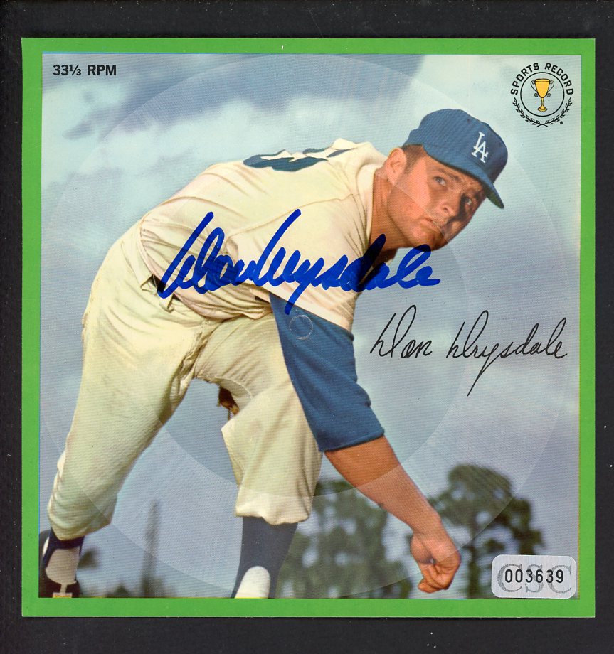 1964 Auravision Record Don Drysdale Dodgers Signed Autographed