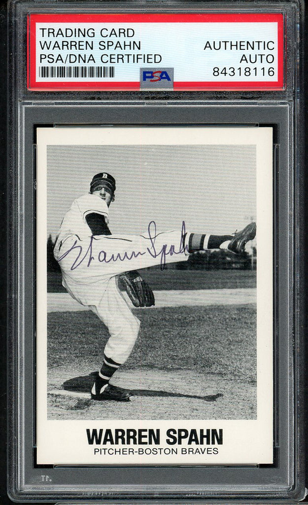 1977 TCMA #038 Warren Spahn Braves Signed PSA/DNA 545112