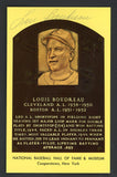 Yellow Hall of Fame Postcard Lou Boudreau Indians Signed Autographed