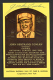 Yellow Hall of Fame Postcard Jocko Conlan Umpire Signed Autographed