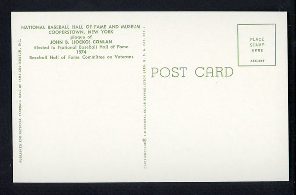 Yellow Hall of Fame Postcard Jocko Conlan Umpire Signed Autographed