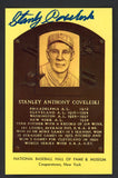 Yellow Hall of Fame Postcard Stan Coveleski Indians Signed Autographed