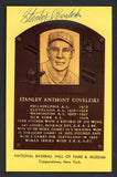 Yellow Hall of Fame Postcard Stan Coveleski Indians Signed Autographed