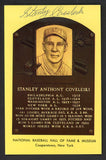 Yellow Hall of Fame Postcard Stan Coveleski Indians Signed Autographed