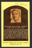 Yellow Hall of Fame Postcard Bill Dickey Yankees Signed Autographed