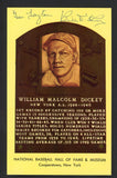 Yellow Hall of Fame Postcard Bill Dickey Yankees Signed Autographed
