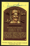 Yellow Hall of Fame Postcard Rollie Fingers A's Signed Autographed