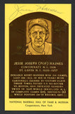 Yellow Hall of Fame Postcard Jesse Haines Cardinals Signed Autographed