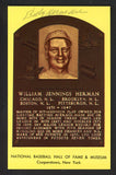 Yellow Hall of Fame Postcard Billy Herman Cubs Signed Autographed