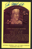 Yellow Hall of Fame Postcard Catfish Hunter A's Signed Autographed