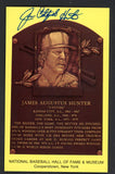 Yellow Hall of Fame Postcard Catfish Hunter A's Signed Autographed