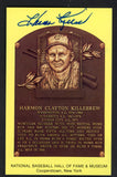 Yellow Hall of Fame Postcard Harmon Killebrew Twins Signed Autographed