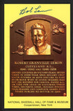 Yellow Hall of Fame Postcard Bob Lemon Indians Signed Autographed