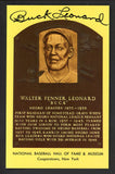 Yellow Hall of Fame Postcard Buck Leonard Signed Autographed