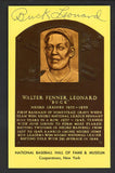 Yellow Hall of Fame Postcard Buck Leonard Signed Autographed