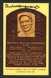 Yellow Hall of Fame Postcard Rube Marquard Dodgers Signed Autographed