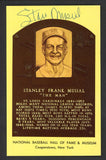 Yellow Hall of Fame Postcard Stan Musial Cardinals Signed Autographed