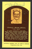 Yellow Hall of Fame Postcard Stan Musial Cardinals Signed Autographed