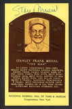 Yellow Hall of Fame Postcard Stan Musial Cardinals Signed Autographed