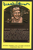 Yellow Hall of Fame Postcard Brooks Robinson Orioles Signed Autographed