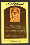Yellow Hall of Fame Postcard Edd Roush White Sox Signed Autographed