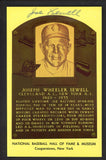 Yellow Hall of Fame Postcard Joe Sewell Indians Signed Autographed