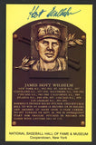 Yellow Hall of Fame Postcard Hoyt Wilhelm Giants Signed Autographed