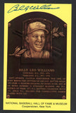 Yellow Hall of Fame Postcard Billy Williams Cubs Signed Autographed