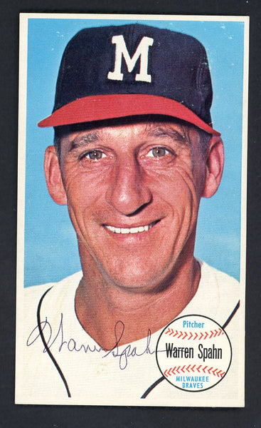 1964 Topps Giants #031 Warren Spahn Braves Signed Autographed