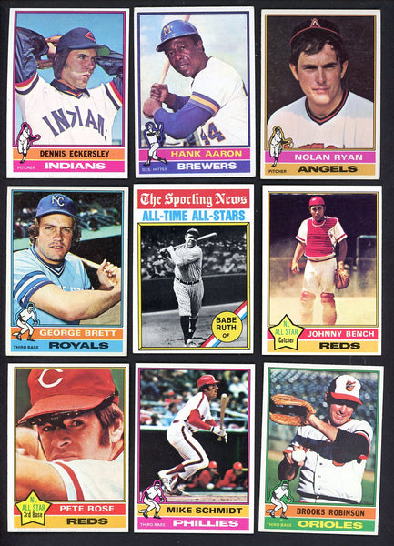 1976 Topps Baseball Complete Set EX+ Ryan Aaron Eckersley 545275