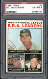 1964 Topps Baseball #001 N.L. ERA Leaders Sandy Koufax PSA 6 EX-MT 545282