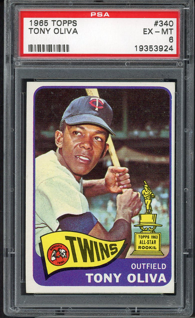 1965 Topps Baseball #340 Tony Oliva Twins PSA 6 EX-MT 545294