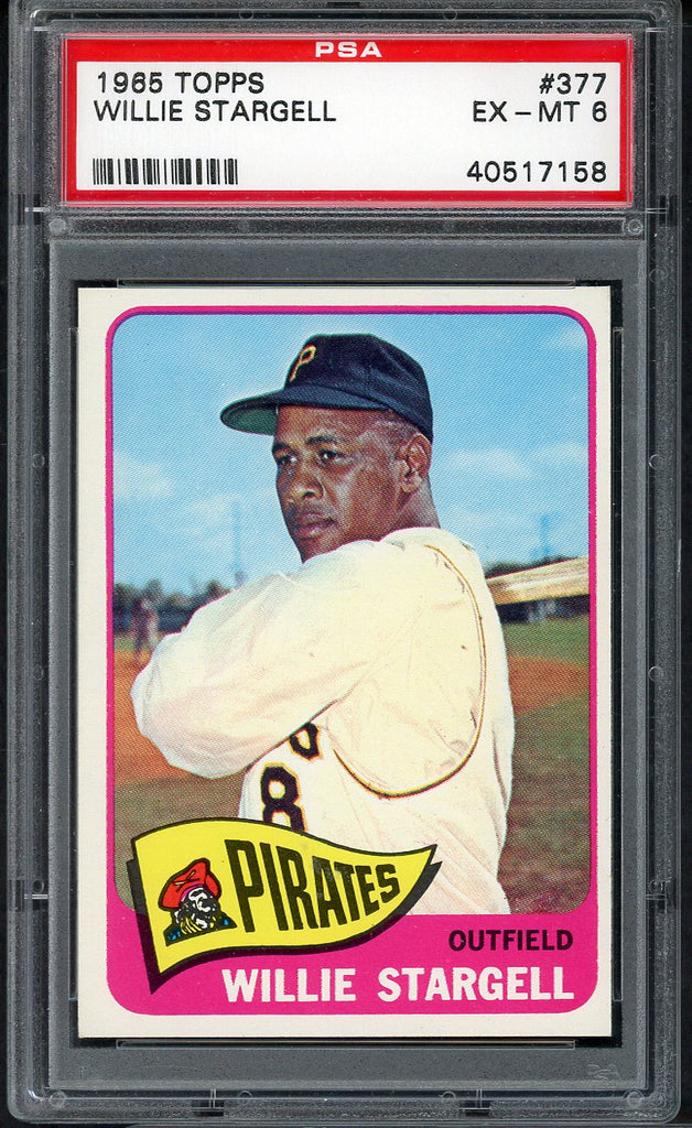 1965 Topps Baseball #377 Willie Stargell Pirates PSA 6 EX-MT 545298